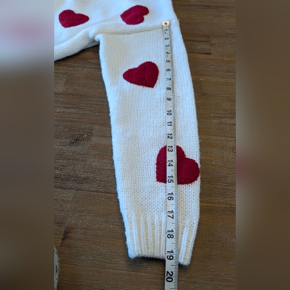 LUNA IVY 3D Heart White Cardigan Size S - Picture 11 of 13